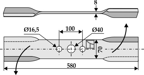 Kniv 580mm - venstre