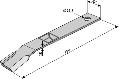 Kniv 470mm - venstre