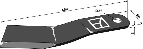 Kniv 460mm - venstre