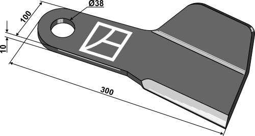 Kniv 300mm, venstre