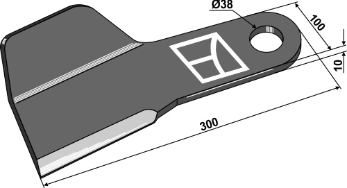 Kniv 300mm højre