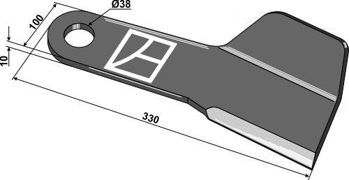 Kniv 330mm, venstre