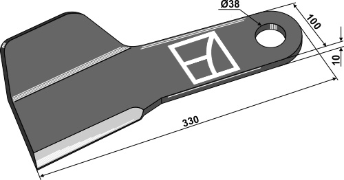 Kniv 330mm, højre