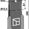 Modskærkniv 260x100mm