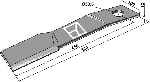 Kniv 520mm - venstre