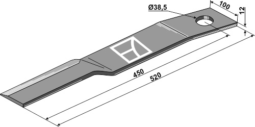 Kniv 520mm - højre