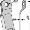 Bio kniv drejet 195x100mm, kort - højre