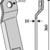 Bio kniv drejet 360x100mm, lang - højre