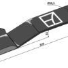 Kniv 620mm - venstre