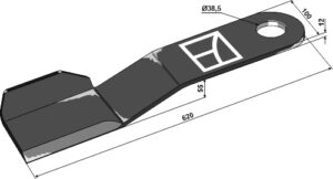 Kniv 620mm - venstre