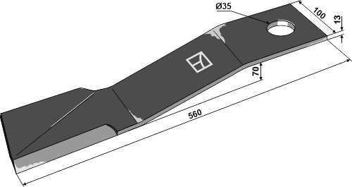 Kniv 560mm - venstre