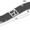 Kniv 710mm - venstre