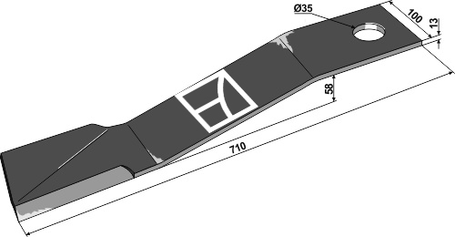 Kniv 710mm - venstre