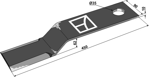 Kniv 450mm