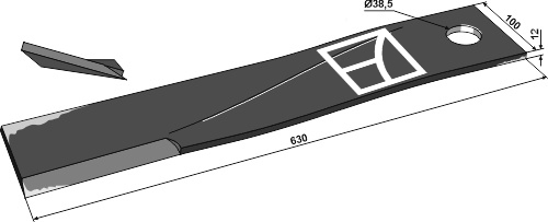 Kniv 630mm - venstre