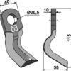 Y- kniv 115x40mm