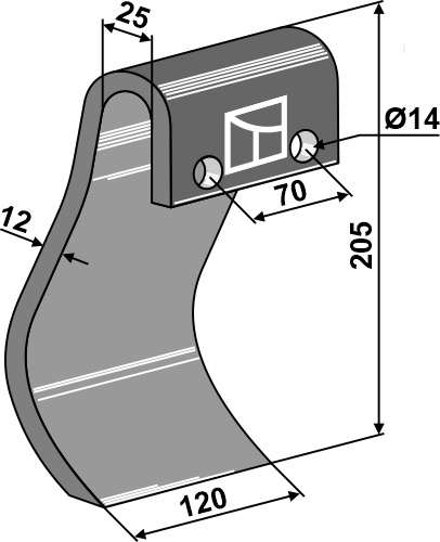 Slagle 205x120mm