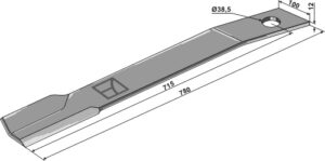 Kniv 780mm - venstre
