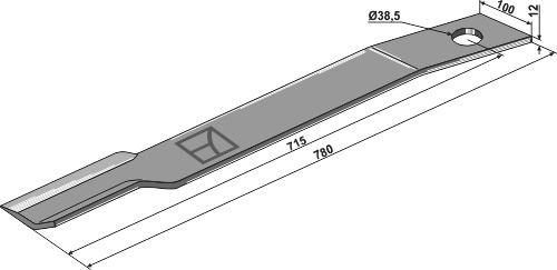 Kniv 780mm - højre