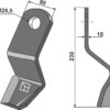 Kniv 230x80mm højre