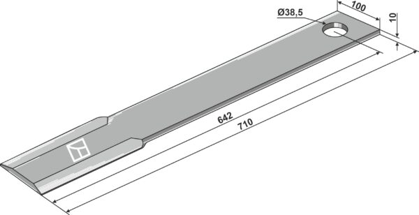 Kniv 710mm
