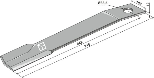 Kniv 710mm - venstre