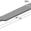 Kniv 710mm - højre