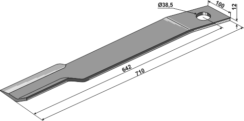 Kniv 710mm - højre