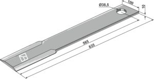 Kniv 635mm