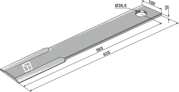 Kniv 635mm
