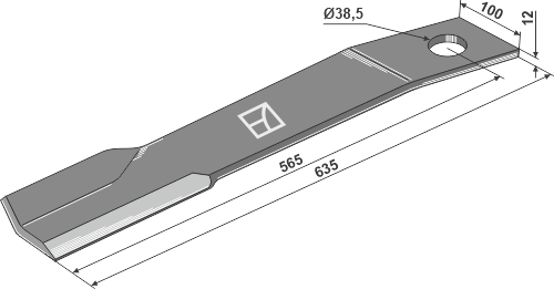 Kniv 635mm - venstre
