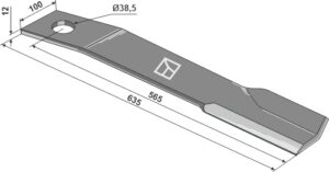 Kniv 635mm - højre