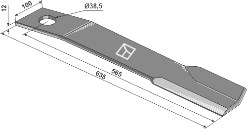 Kniv 635mm - højre