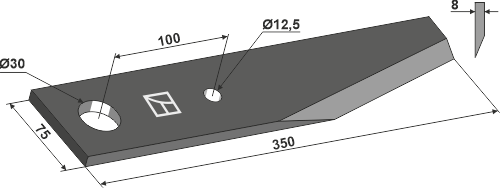 Slagle 350x75mm
