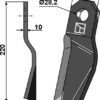 Bio kniv 220x80mm, højre