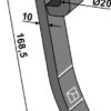Slagle 168,5x20mm