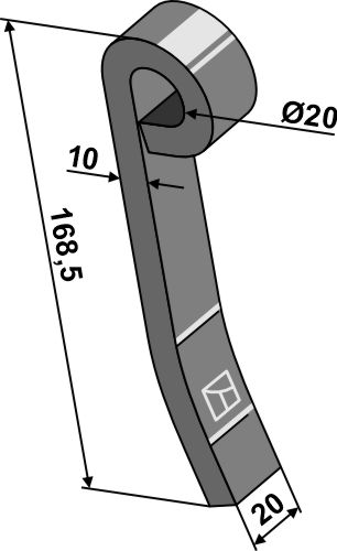 Slagle 168,5x20mm