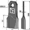 Bio kniv 200x70mm, venstre
