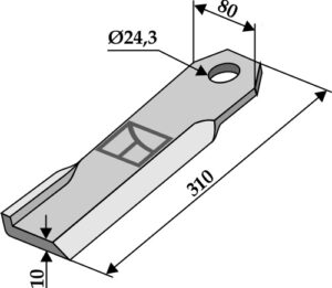 Slagle 310x80mm