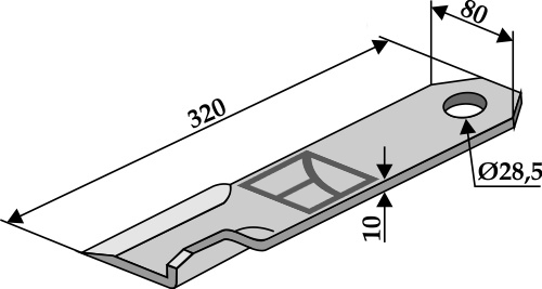 Slagle 320x80mm