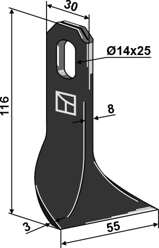 Slagle 116x30mm