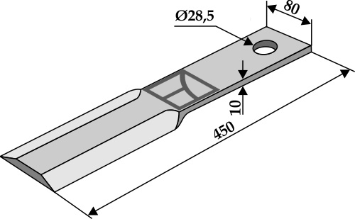 Slagle 450x80mm