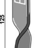 Slagle kniv vredet 125x35mm