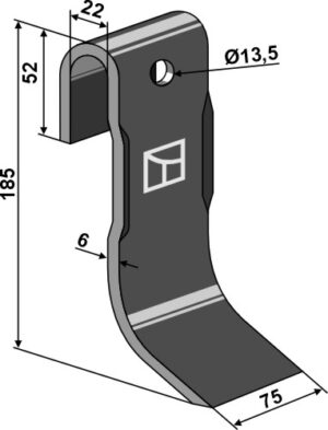Slagle 185x75mm