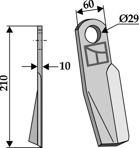 Slagle 210x60mm