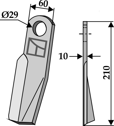 Slagle 210x60mm