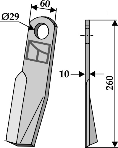 Slagle 260x60mm