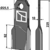 Bio kniv 225x70mm, venstre