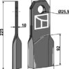 Bio kniv 225x70mm, højre