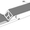 Kniv 650x100mm højre